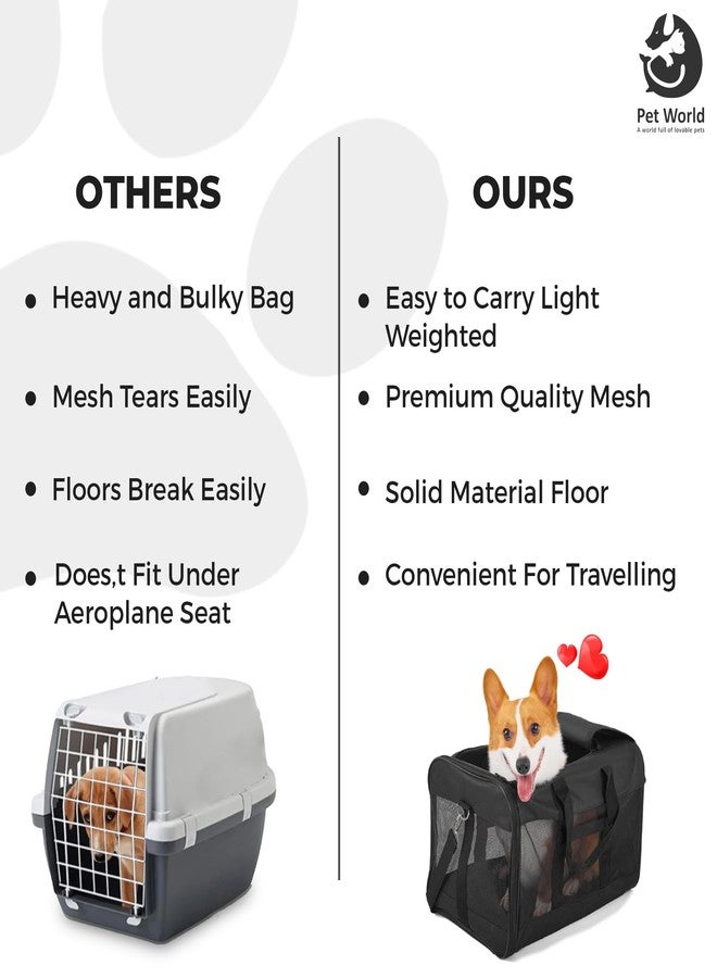 PET World Large Soft-Sided Pet Carrier Bag - Durable Mesh, Lightweight & Portable Travel Bag for Cats, Dogs & Small Pets - Comfortable & Secure Design - Image 3